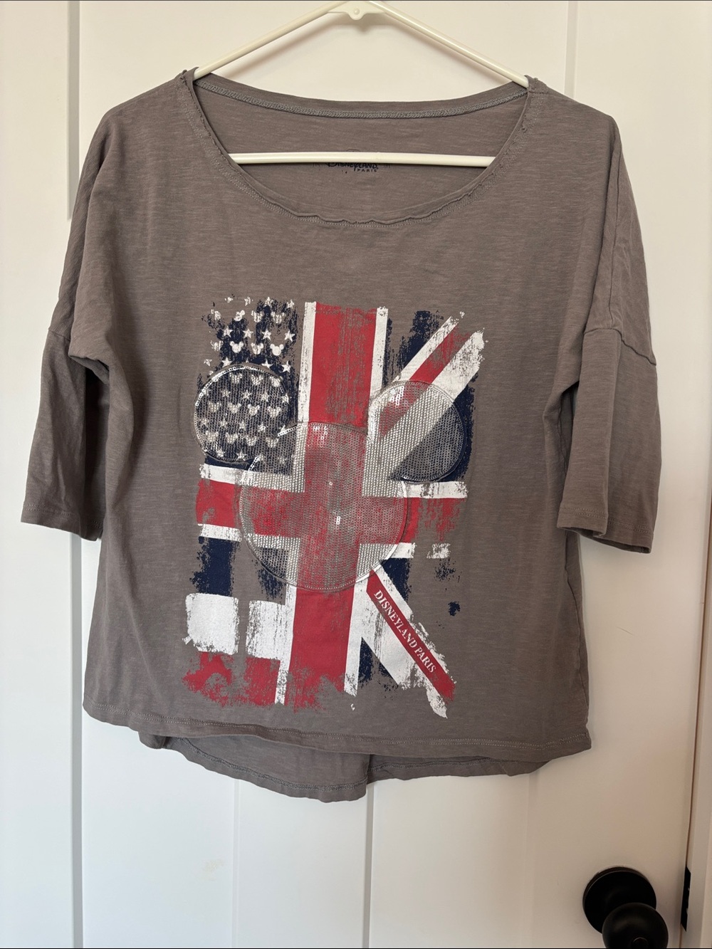 Disneyland Paris Union Jack Mickey Mouse Flag Tee